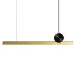 Calee V5 Linear Pendant - Satin Brass / Satin Graphite