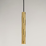 Candy Pendant - Satin Brass / Ivory