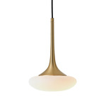 Louis Pendant - Satin Brass / Opal