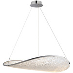 Moonscapes Single Pendant - Polished Chrome / Clear