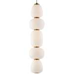 Soji Tier Pendant - Black / Gold / Satin White