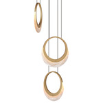 Lyra Multi-Light Pendant - Gold / Clear Swirl