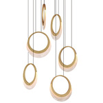 Lyra Multi-Light Pendant - Gold / Clear Swirl