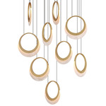 Lyra Multi-Light Pendant - Gold / Clear Swirl
