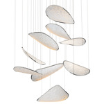 Moonscapes Multi-Light Pendant - Polished Chrome / Clear