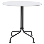 Carmel Bistro Table - Black / Clam White