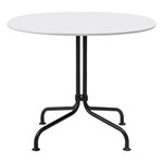 Carmel Bistro Table - Black / Clam White