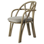 Bistra Dining Armchair - Olive Rattan / Fustagno 03