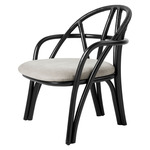 Bistra Lounge Chair - Ebony Rattan / Fustagno 01