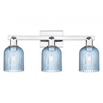 Bridal Veil 716 Bathroom Vanity Light - Polished Chrome / Blue