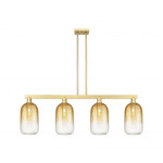 Brookhaven Cloche Linear Pendant - Satin Gold / Brookhaven Amber