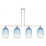 Brookhaven Cloche Linear Pendant - Polished Nickel / Brookhaven Sapphire