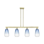 Brookhaven Almond Linear Pendant - Antique Brass / Brookhaven Sapphire