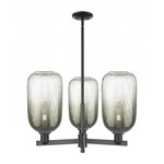 Brookhaven Cloche Chandelier - Matte Black / Brookhaven Slate