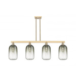 Brookhaven Cloche Linear Pendant - Champagne Bronze / Brookhaven Slate
