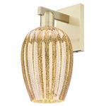 Preston Flute Wall Sconce - Antique Brass / Mercury