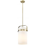 Pilaster 413 Pendant - Champagne Bronze / Matte White