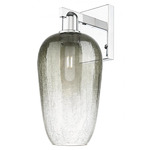 Brookhaven Flute Wall Sconce - Polished Chrome / Brookhaven Slate