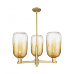 Brookhaven Cloche Chandelier - Brushed Brass / Brookhaven Amber