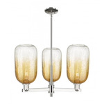 Brookhaven Cloche Chandelier - Polished Nickel / Brookhaven Amber