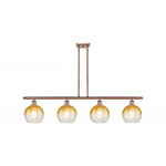 Brookhaven Globe Linear Pendant - Antique Copper / Brookhaven Amber