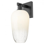 Brookhaven Flute Wall Sconce - Matte Black / Brookhaven Opal