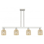 Bridal Veil 716 Linear Pendant - Brushed Satin Nickel / Mercury