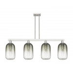 Brookhaven Cloche Linear Pendant - Brushed Satin Nickel / Brookhaven Slate