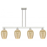 Preston Flute Linear Pendant - Brushed Satin Nickel / Mercury