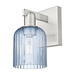 Bridal Veil Wall Sconce - Brushed Satin Nickel / Princess Blue