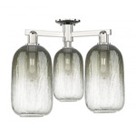 Brookhaven Cloche Triple Semi Flush Ceiling Light - Polished Nickel / Brookhaven Slate