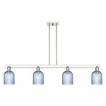 Bridal Veil 716 Linear Pendant - Polished Nickel / Blue