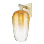 Brookhaven Flute Wall Sconce - Antique Brass / Brookhaven Amber