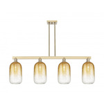 Brookhaven Cloche Linear Pendant - Champagne Bronze / Brookhaven Amber