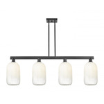 Brookhaven Cloche Linear Pendant - Matte Black / Brookhaven Opal