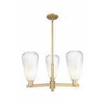 Brookhaven Almond Chandelier - Brushed Brass / Brookhaven Opal