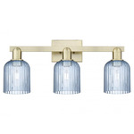 Bridal Veil 716 Bathroom Vanity Light - Antique Brass / Blue