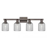 Bridal Veil 716 Bathroom Vanity Light - Oil Rubbed Bronze / Light Smoke
