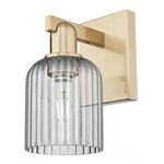 Bridal Veil Wall Sconce - Champagne Bronze / Light Smoke