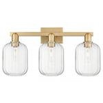 Preston Jar Bathroom Vanity Light - Brushed Brass / Clear