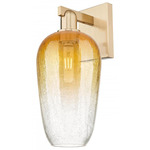 Brookhaven Flute Wall Sconce - Champagne Bronze / Brookhaven Amber