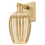 Preston Flute Wall Sconce - Brushed Brass / Mercury