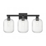 Preston Jar Bathroom Vanity Light - Matte Black / Clear
