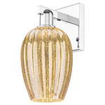 Preston Flute Wall Sconce - Polished Chrome / Mercury