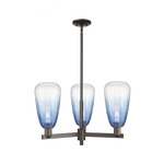 Brookhaven Almond Chandelier - Oil Rubbed Bronze / Brookhaven Sapphire