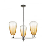 Brookhaven Almond Chandelier - Polished Nickel / Brookhaven Amber