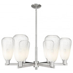 Brookhaven Almond Chandelier - Satin Nickel / Brookhaven Opal