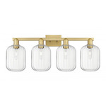 Preston Jar Bathroom Vanity Light - Brushed Brass / Clear