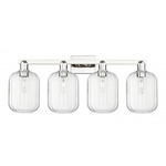 Preston Jar Bathroom Vanity Light - Polished Nickel / Clear