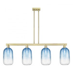 Brookhaven Cloche Linear Pendant - Antique Brass / Brookhaven Sapphire